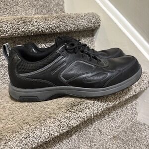 Dunham Mens Cloud Plus Black Leather Waterproof Walking Shoes CH0466 Size 15 D